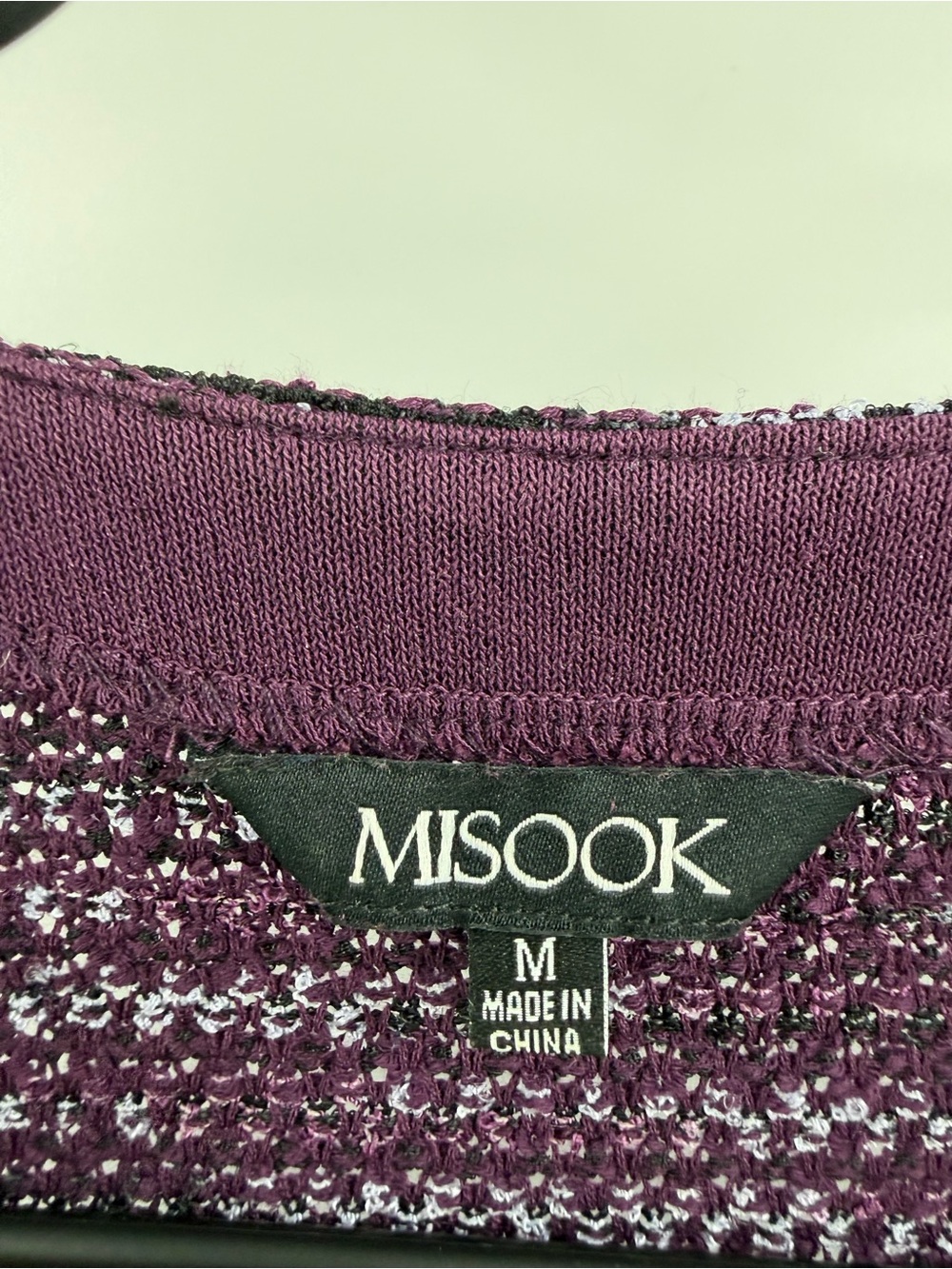 Misook Tweed Shift Dress Purple Black White Formal Casual Size Medium - Picture 5 of 6